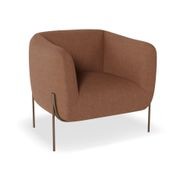 Belle Lounge Chair - Terracotta Rust - Matt Black Legs gallery detail image