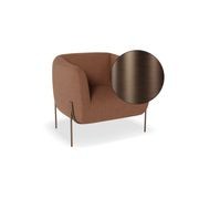 Belle Lounge Chair - Terracotta Rust - Brushed Matt Gold Legs gallery detail image