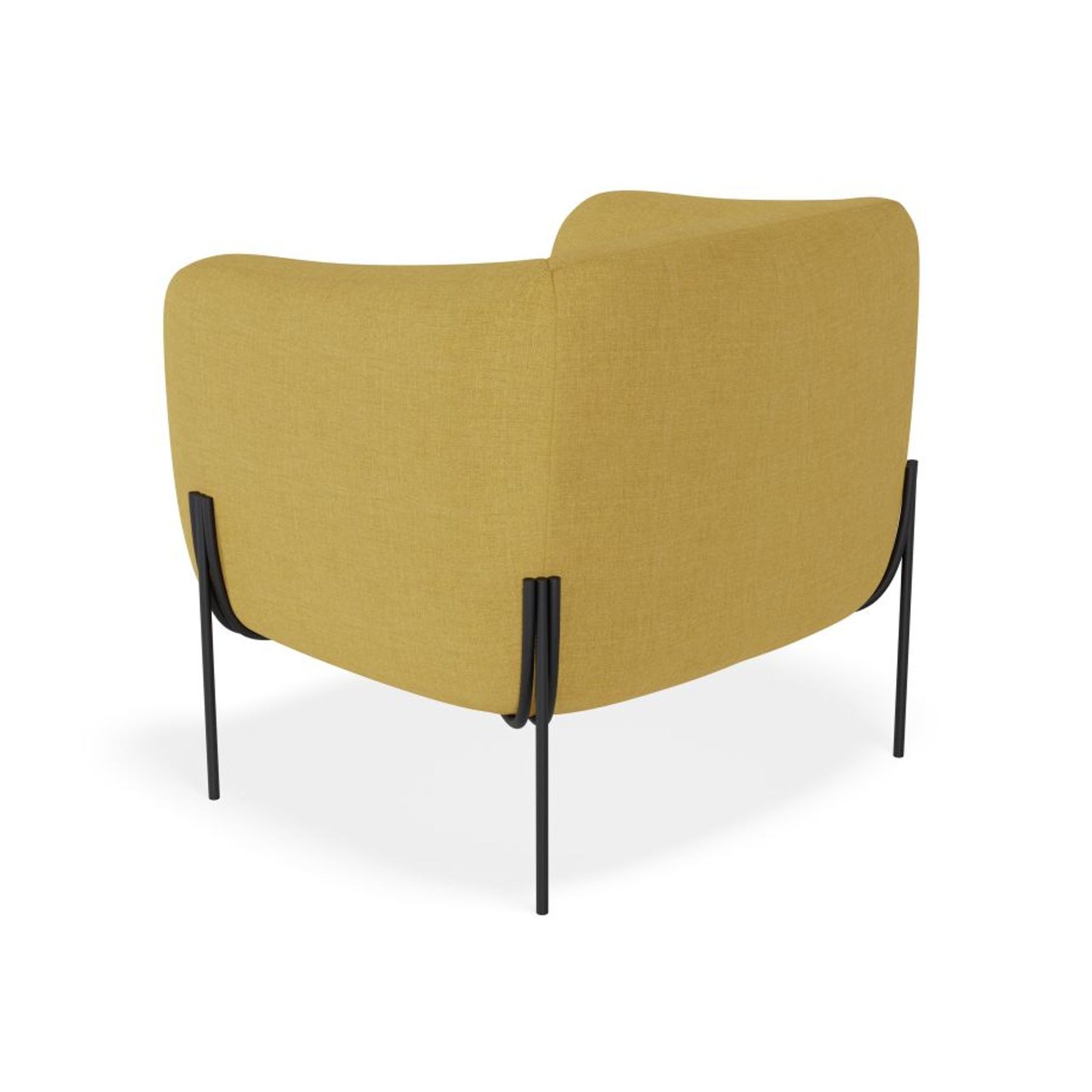 Belle Lounge Chair - Tuscan Yellow - Matt Black Legs gallery detail image