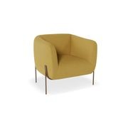 Belle Lounge Chair - Tuscan Yellow - Brushed Matt Bronze Legs gallery detail image