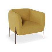 Belle Lounge Chair - Tuscan Yellow - Matt Black Legs gallery detail image