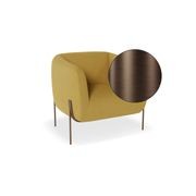 Belle Lounge Chair - Tuscan Yellow - Brushed Matt Bronze Legs gallery detail image