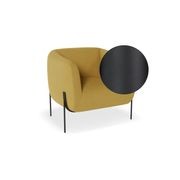 Belle Lounge Chair - Tuscan Yellow - Brushed Matt Bronze Legs gallery detail image