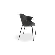 Pebble Armchair Black with Shell Seat - Natural Beechwood Base gallery detail image