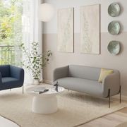Belle Lounge Chair -Midnight Blue w Brushed Matt Bronze gallery detail image