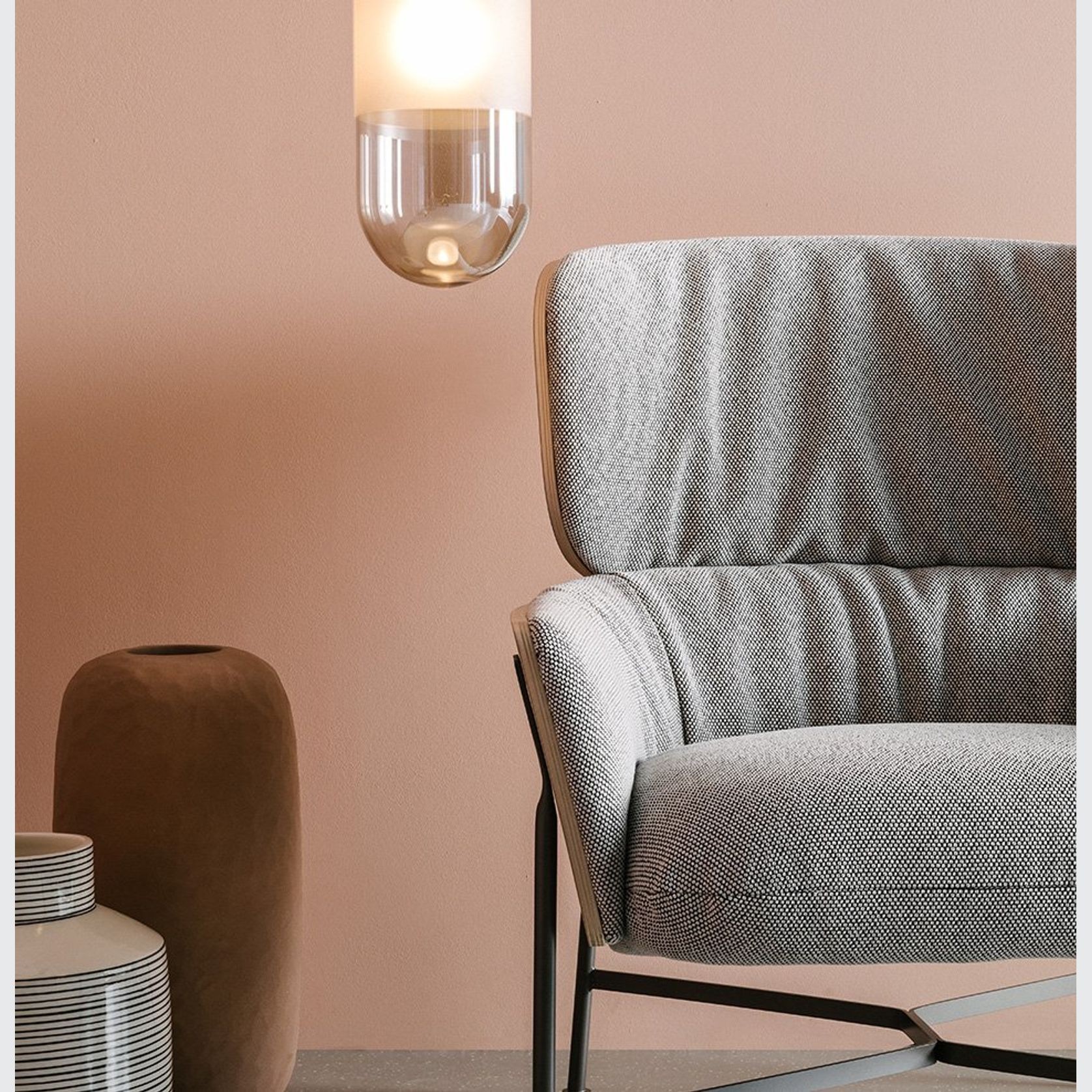 Caristo Low Back Fabric | Armchair gallery detail image