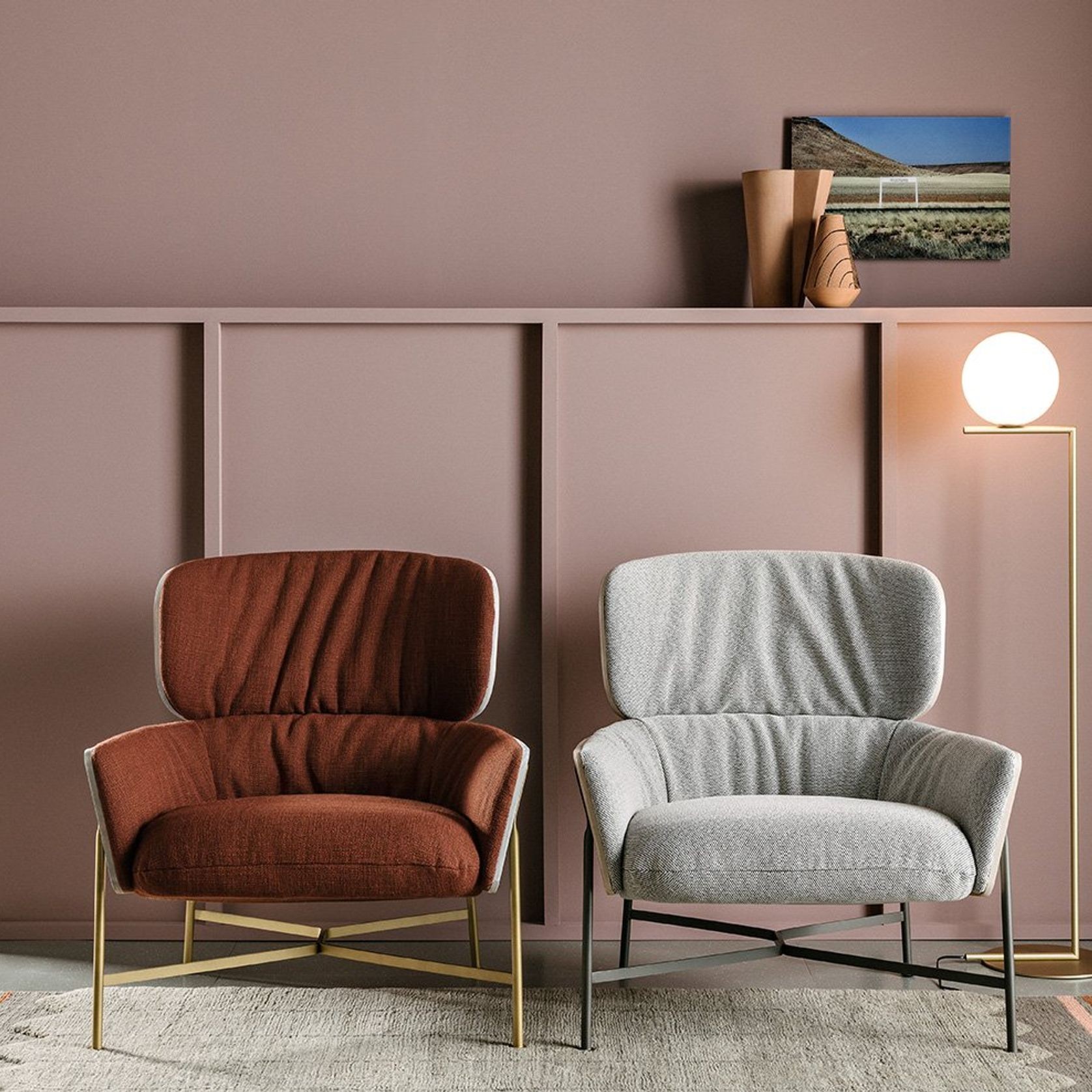 Caristo Low Back Fabric | Armchair gallery detail image