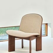 Chisel Lounge Chair Front Upholstered Walnut gallery detail image