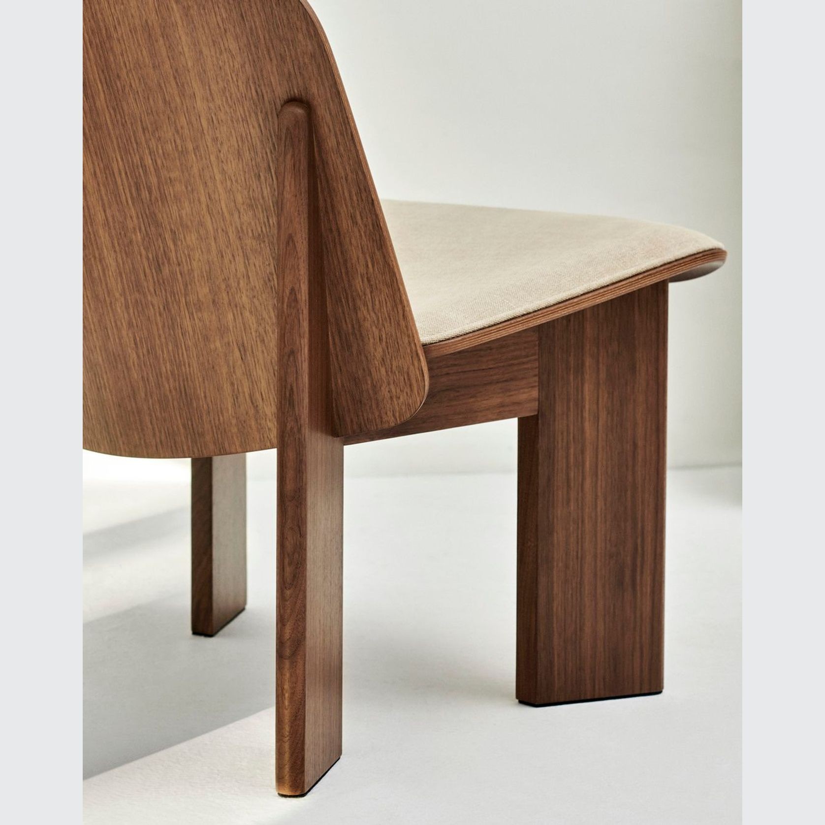 Chisel Lounge Chair Front Upholstered Walnut gallery detail image