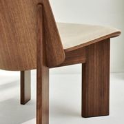 Chisel Lounge Chair Front Upholstered Walnut gallery detail image