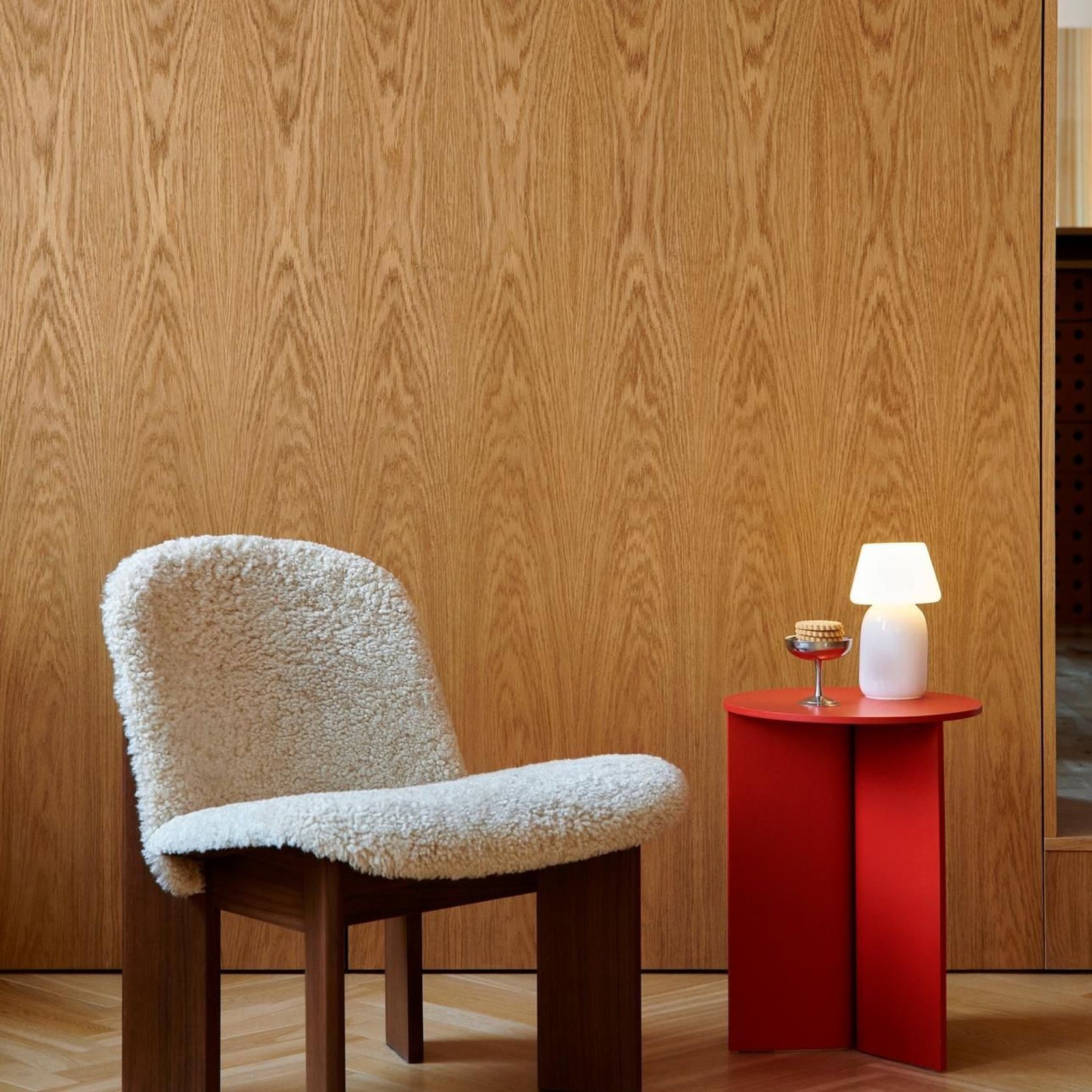 Chisel Lounge Chair Front Upholstered Walnut gallery detail image