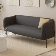 Belle 2.5 Seater Sofa -Storm Grey w Brushed Matt Bronze gallery detail image