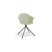 Pebble Armchair Mint Green with Shell Seat - Natural Beechwood Base gallery detail image