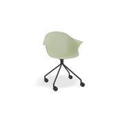 Pebble Armchair Mint Green with Shell Seat - Swivel Base gallery detail image