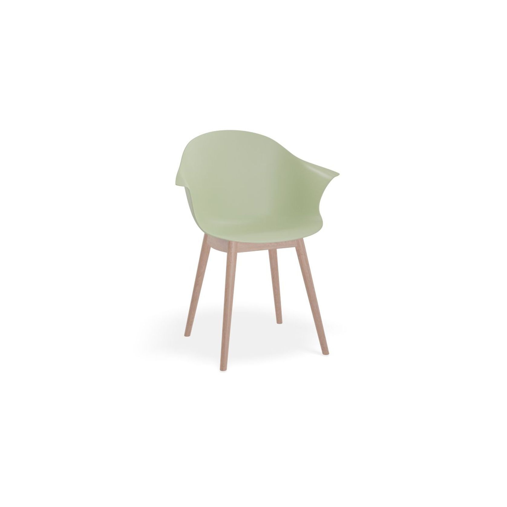 Pebble Armchair Mint Green with Shell Seat - 4 Post Base with Black Legs gallery detail image