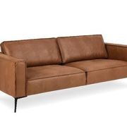 Enzo 3 Seat Sofa - Leather Mix gallery detail image