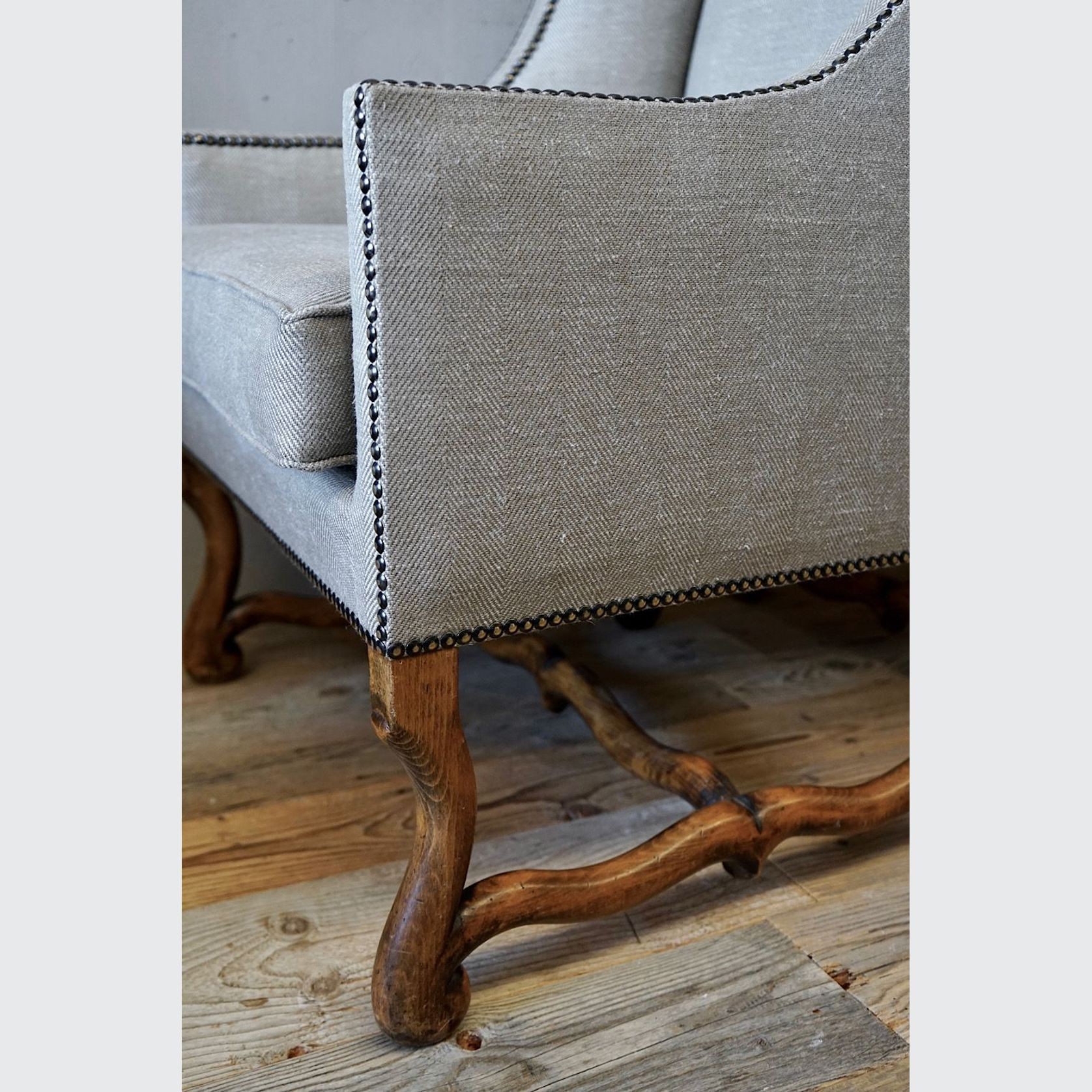 French Louis XIII Armchairs (Pair) gallery detail image