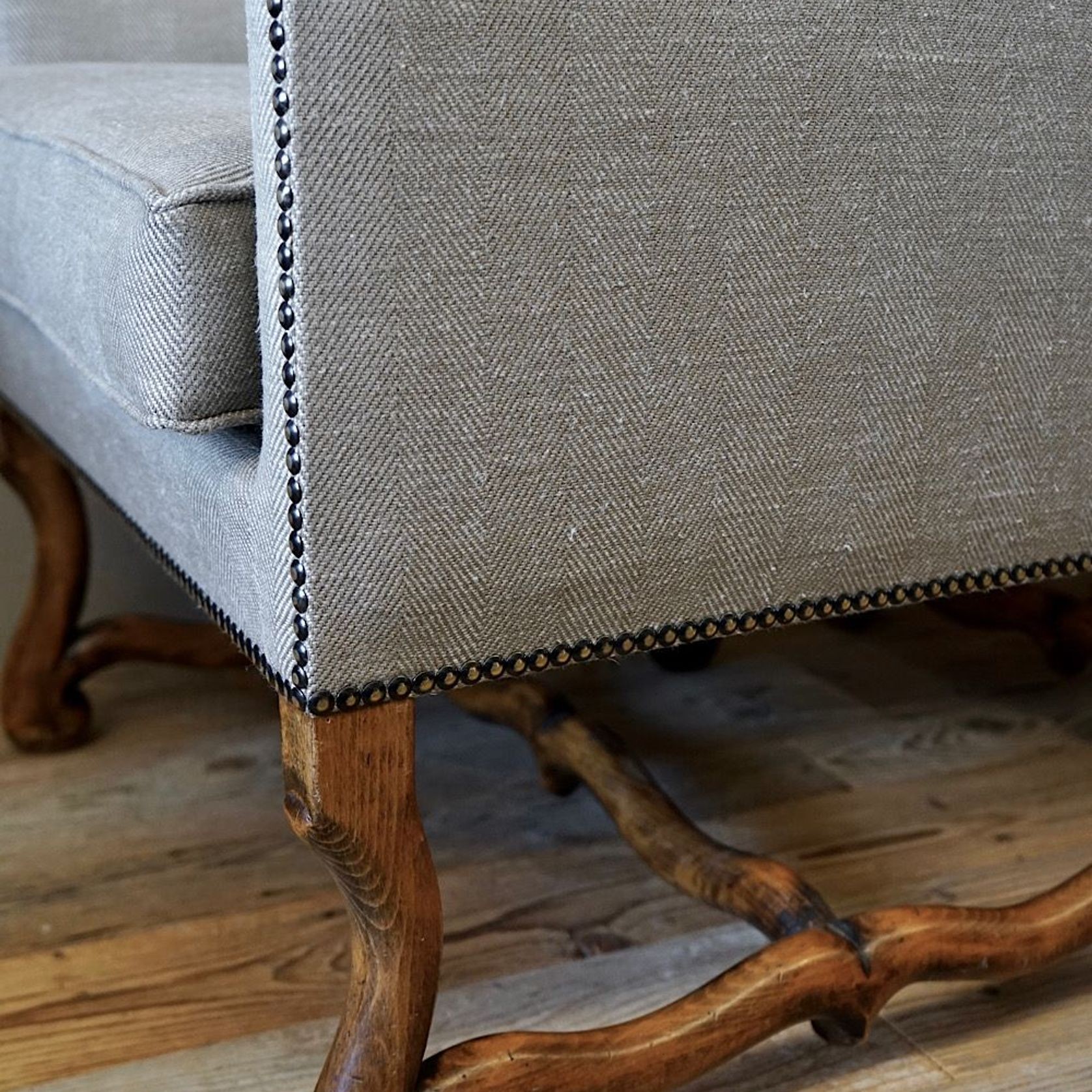 French Louis XIII Armchairs (Pair) gallery detail image