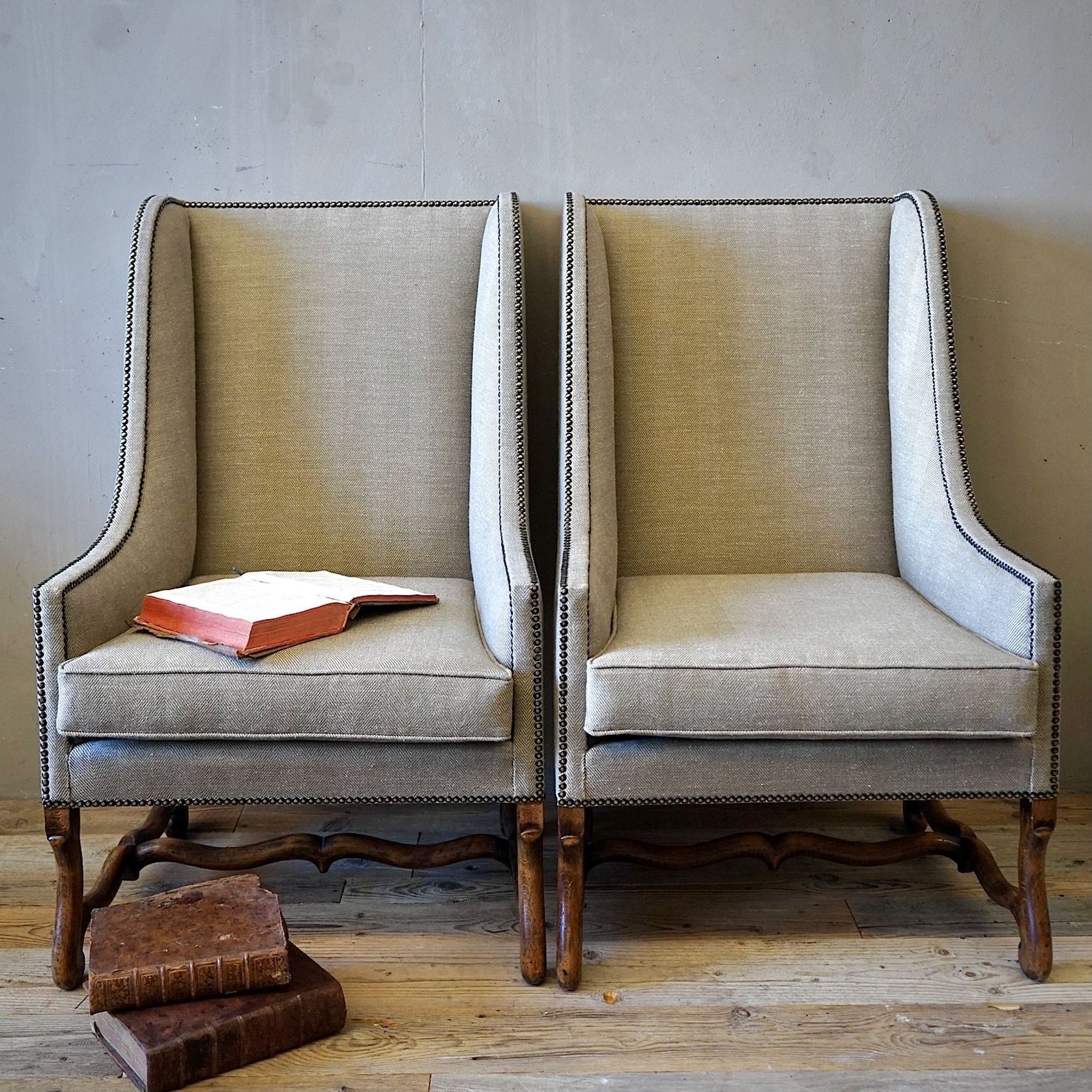 French Louis XIII Armchairs (Pair) gallery detail image