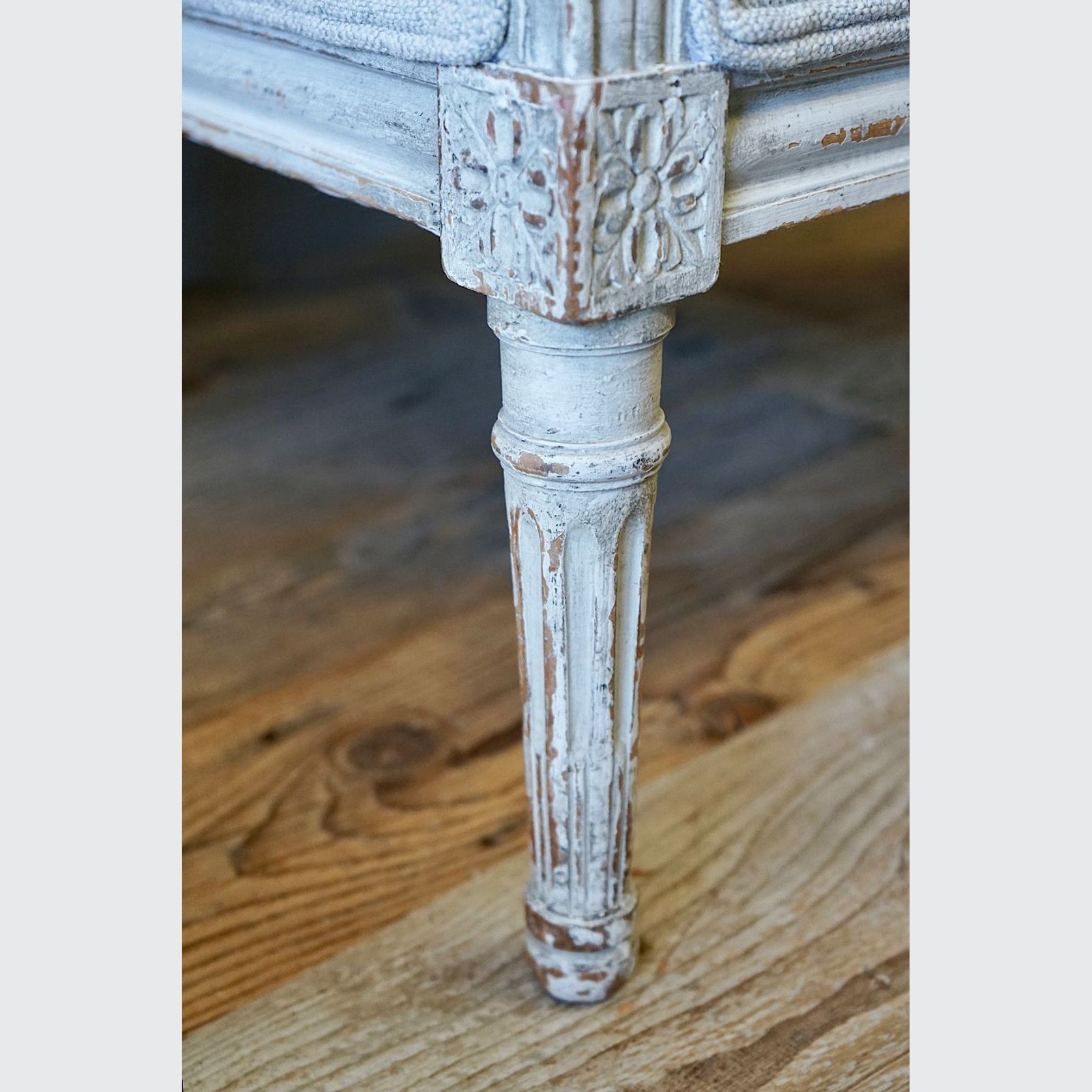 French Louis XVI Painted Armchairs (Pair) gallery detail image