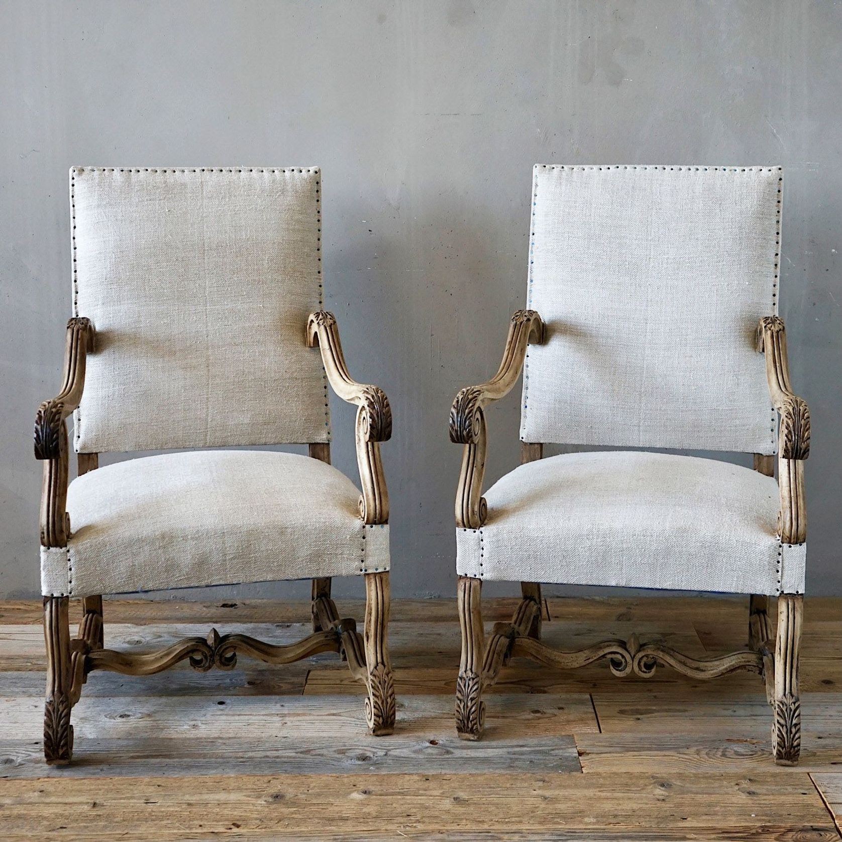 French Louis XIV Armchairs (Pair) gallery detail image