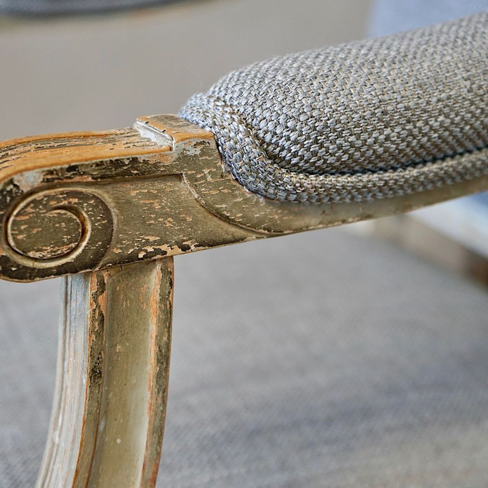 French Louis XVI Painted Armchairs (Pair) gallery detail image