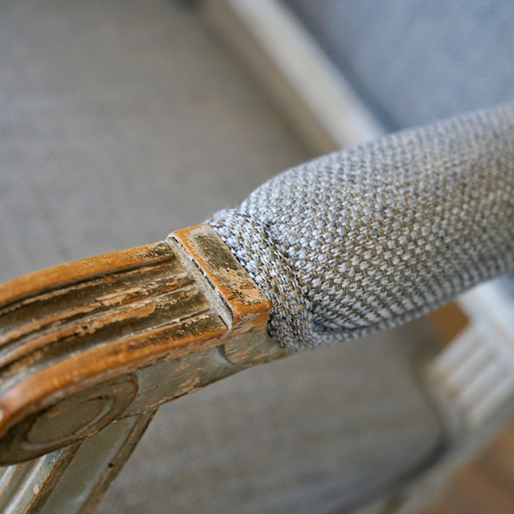French Louis XVI Painted Armchairs (Pair) gallery detail image