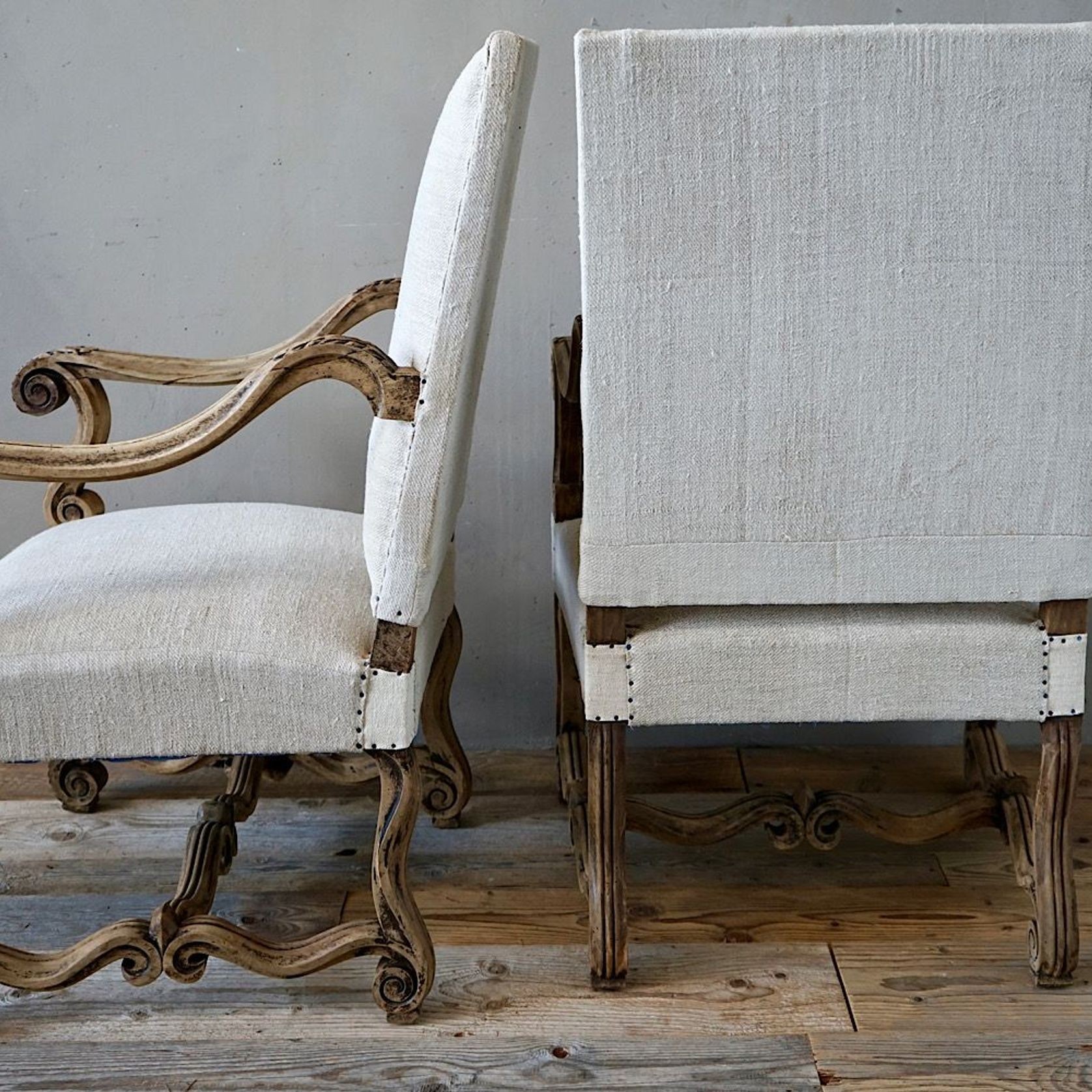 French Louis XIV Armchairs (Pair) gallery detail image
