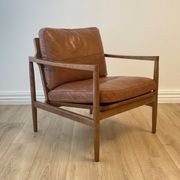 Bailey Leather Chair | Saddle gallery detail image