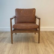 Bailey Leather Chair | Saddle gallery detail image