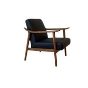 Spencer Mid-Century Leather Chair | Black gallery detail image