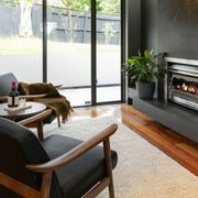 Spencer Mid-Century Leather Chair | Black gallery detail image