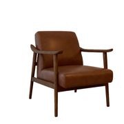 Spencer Mid-Century Leather Chair | Saddle gallery detail image