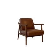 Spencer Mid-Century Leather Chair | Saddle gallery detail image