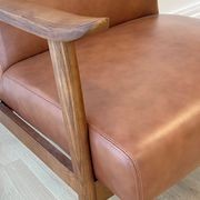 Spencer Mid-Century Leather Chair | Saddle gallery detail image