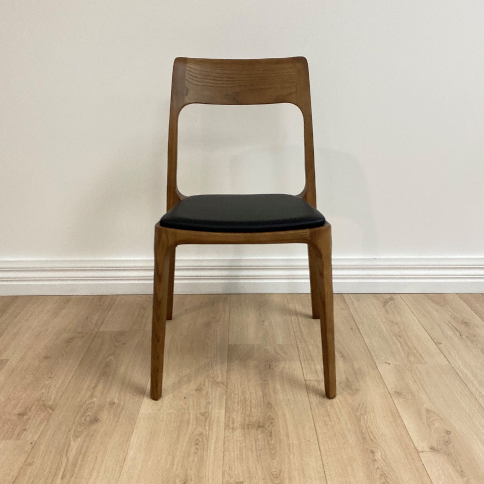 Ashton Leather Dining Chair | Black gallery detail image