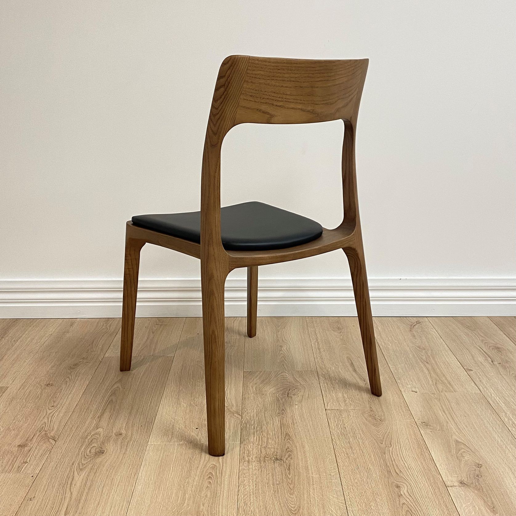 Ashton Leather Dining Chair | Black gallery detail image