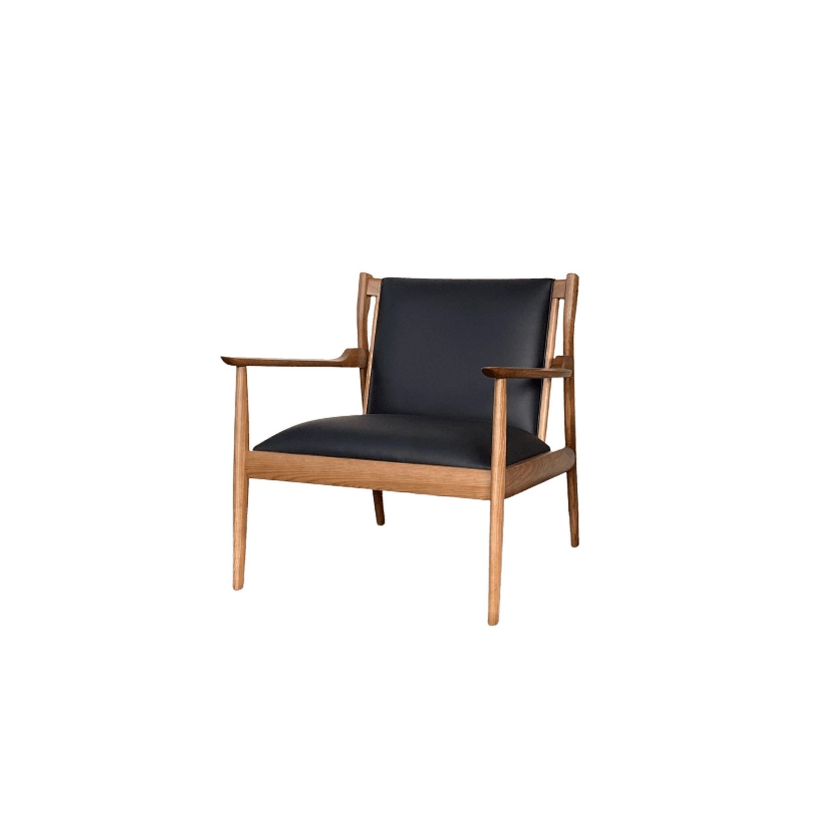 Romano Mid-Century Modern Armchair Black gallery detail image