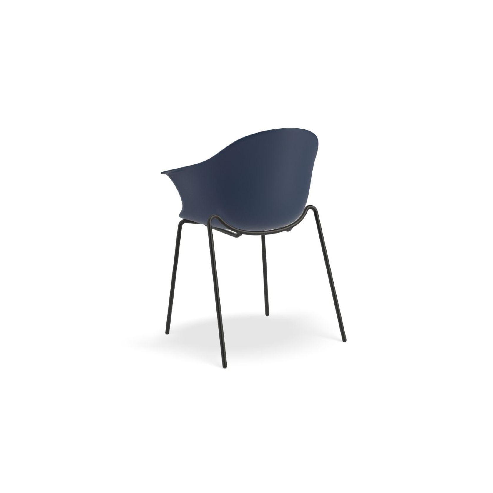 Pebble Armchair Navy Blue - Pyramid Fixed Base gallery detail image