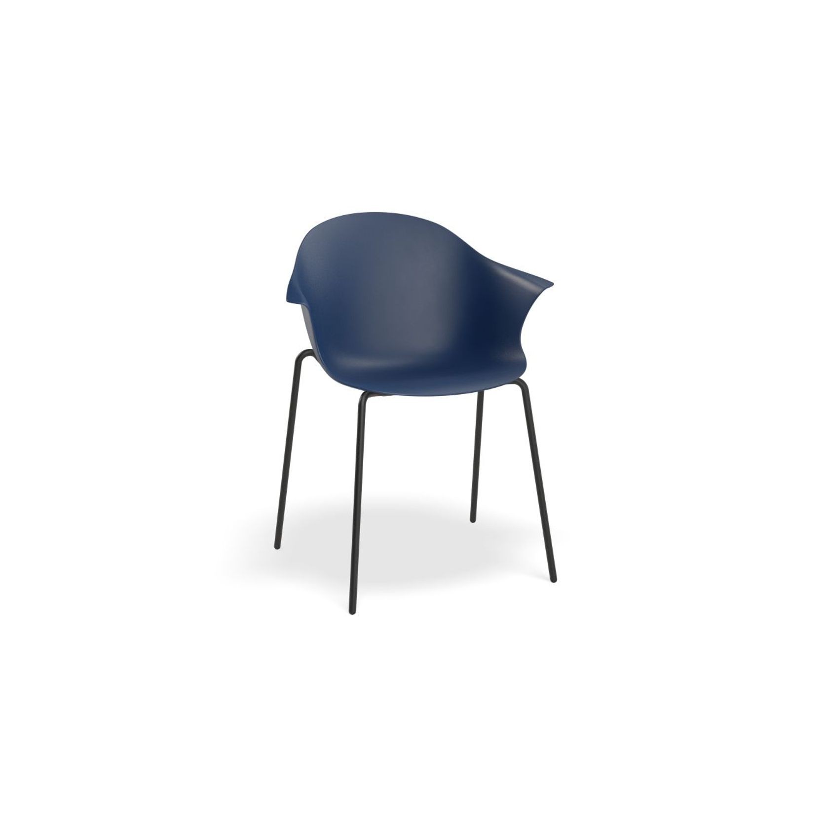 Pebble Armchair Navy Blue with Shell Seat - Swivel Base gallery detail image