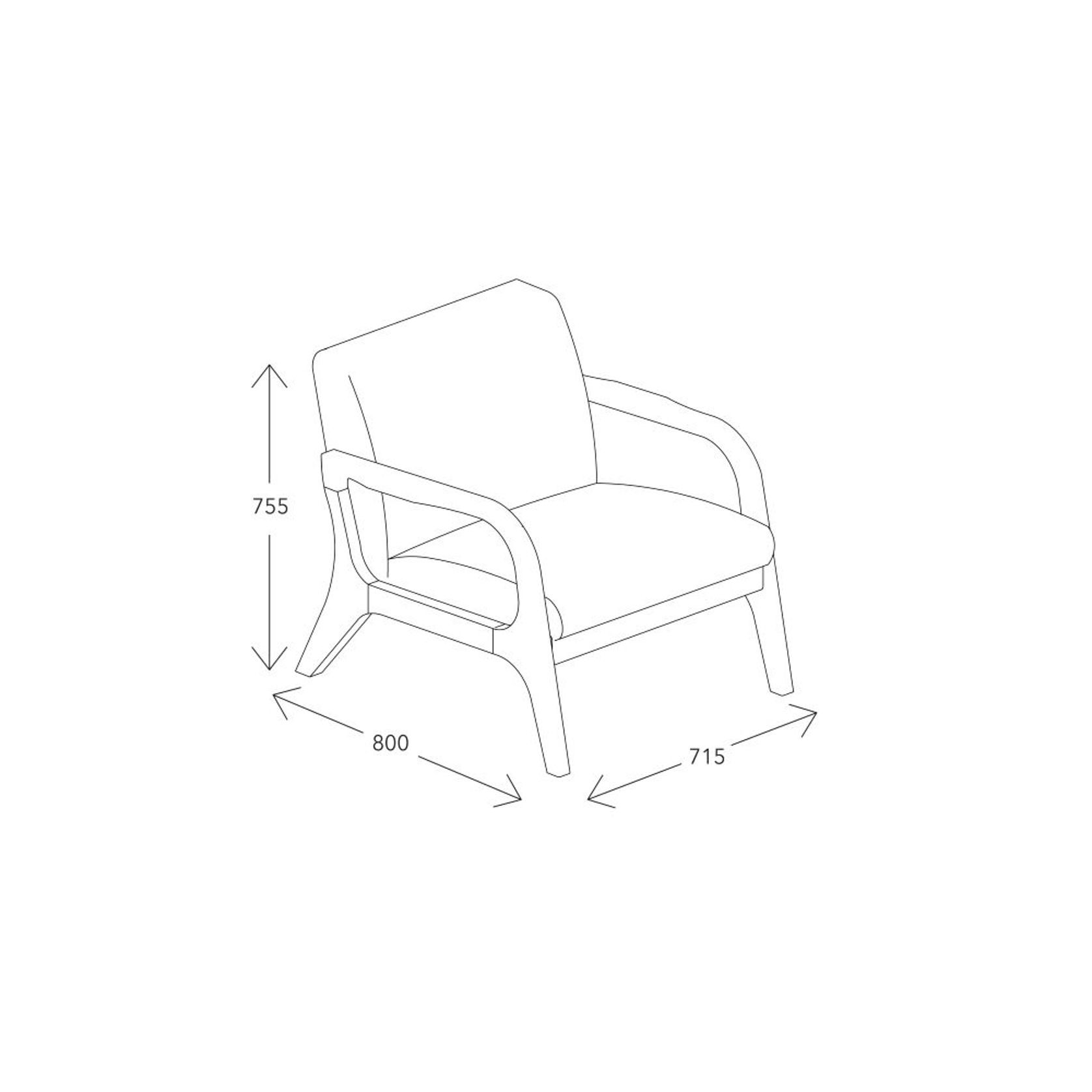 Paris Navy Blue Occasional Chair | Walnut | Hardwood Frame gallery detail image