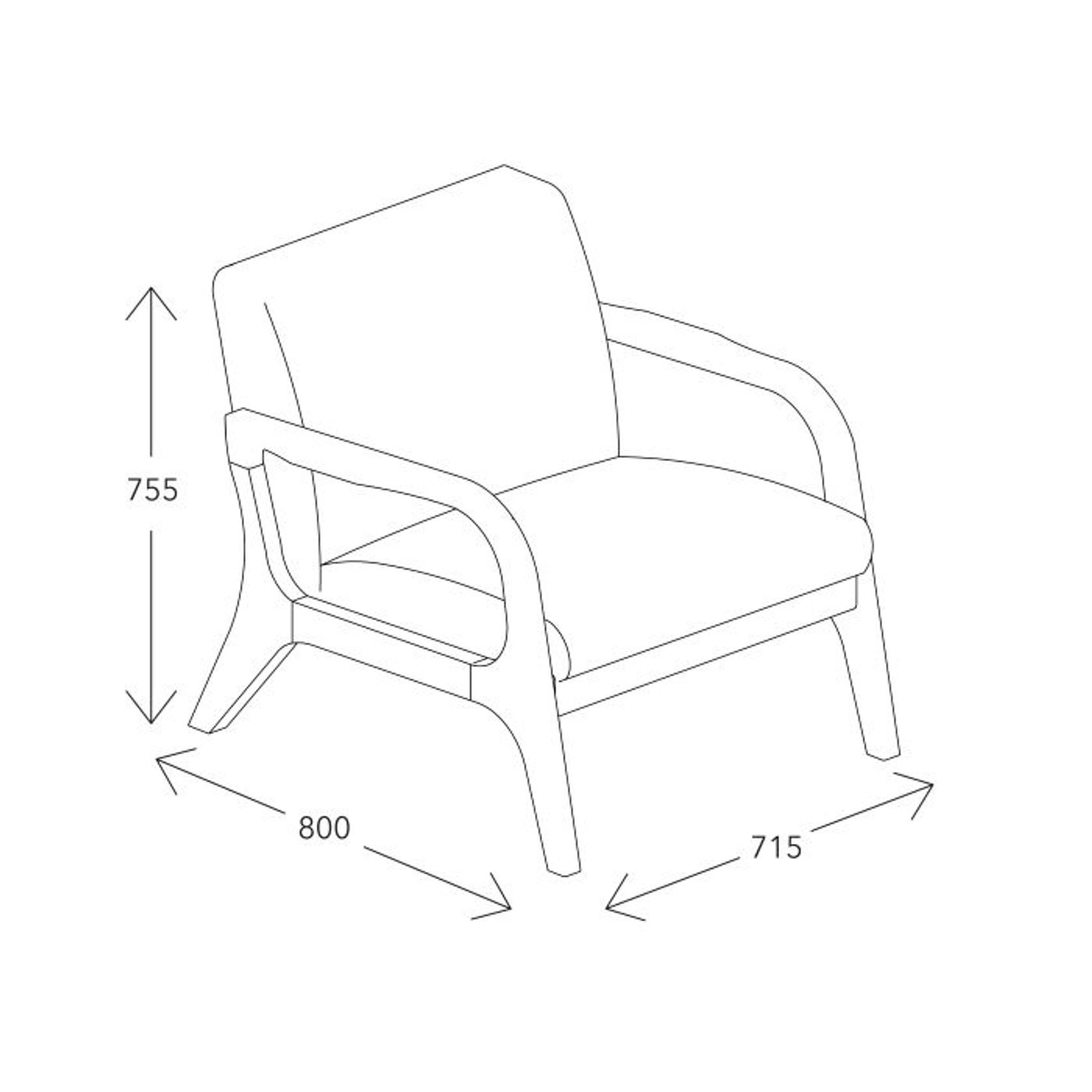Paris Beige Occasional Chair | Walnut | Hardwood Frame gallery detail image