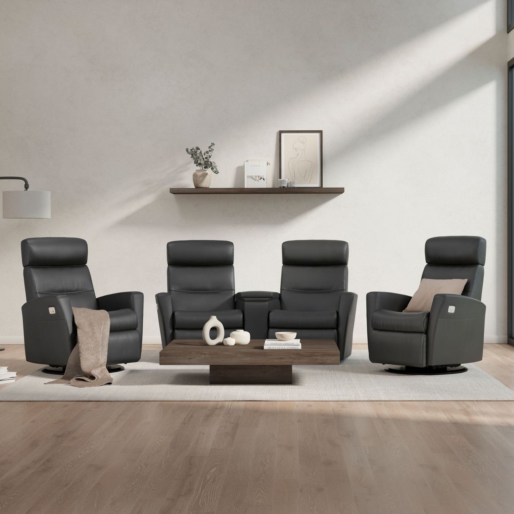 Divani Home Theater Reclining Sofa gallery detail image