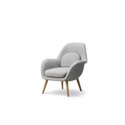 Swoon Lounge Chair Petit Wood base by Fredericia gallery detail image