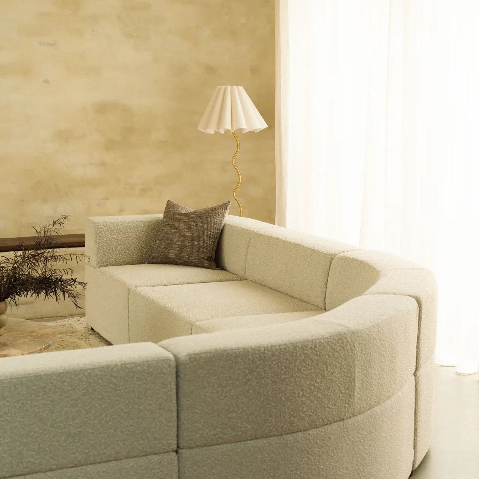 Stretch 4 Seater Open Chaise Sofa - Copenhagen Grey gallery detail image