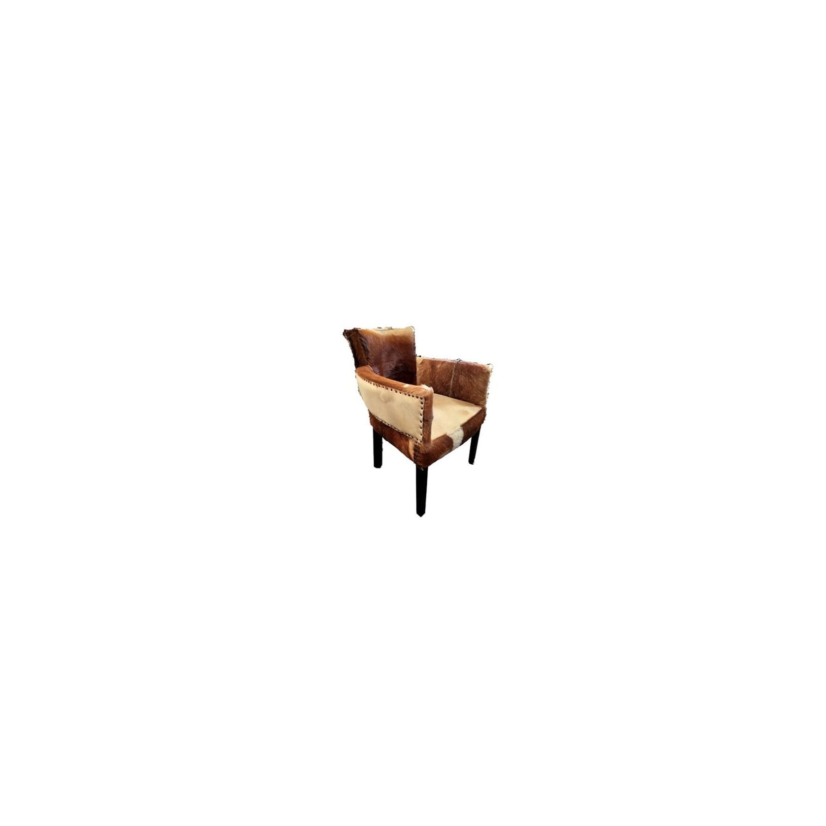 Bilboa Chair - Tan & White Goat Hide gallery detail image