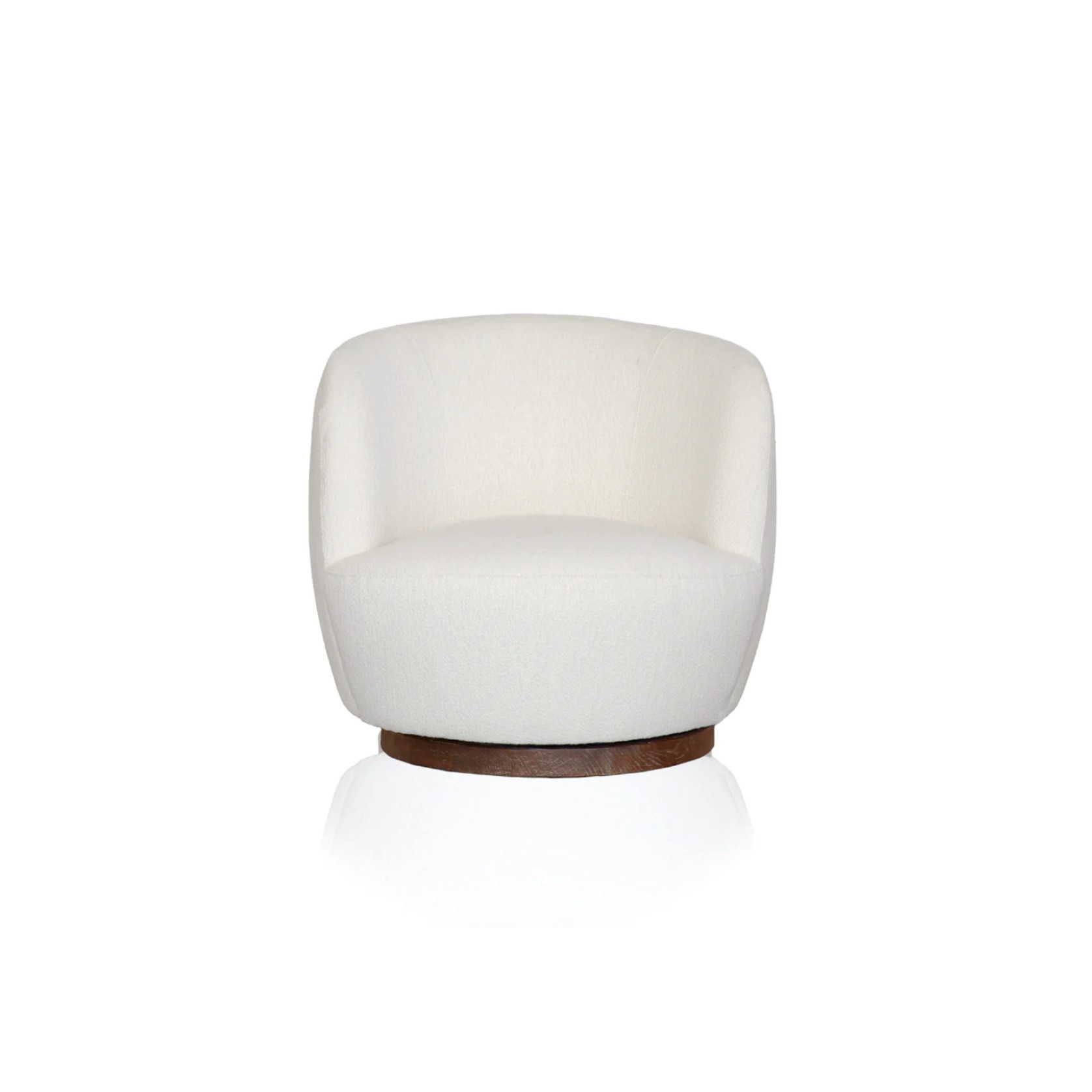 Mid Century Linen Swivel Chair gallery detail image