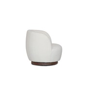 Mid Century Linen Swivel Chair gallery detail image