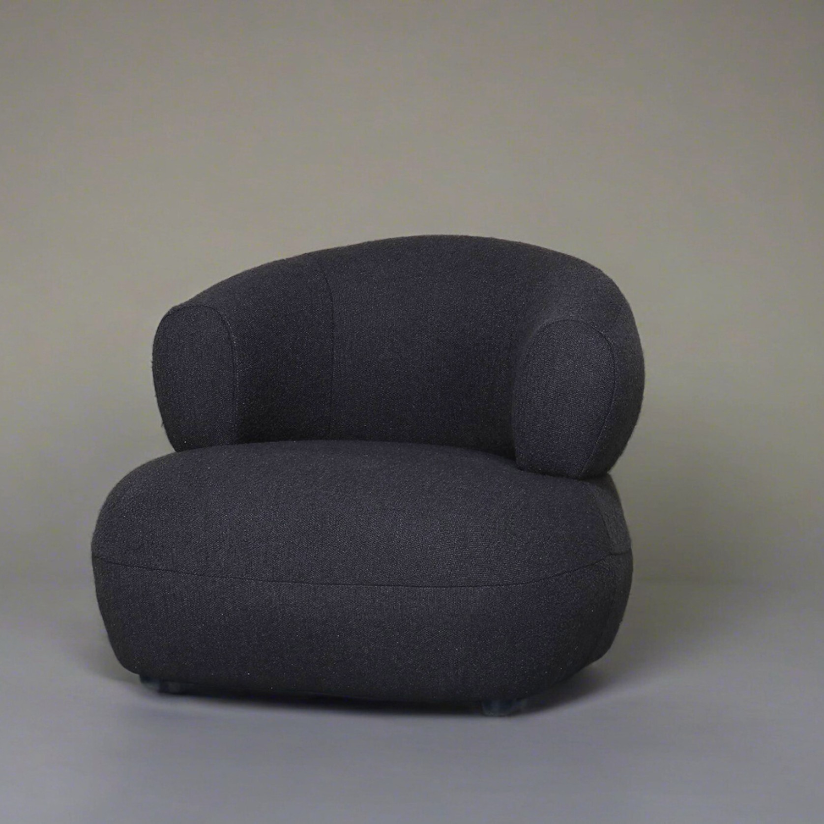 Boucle Bubble Chair- Charcoal gallery detail image
