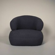 Boucle Bubble Chair- Charcoal gallery detail image